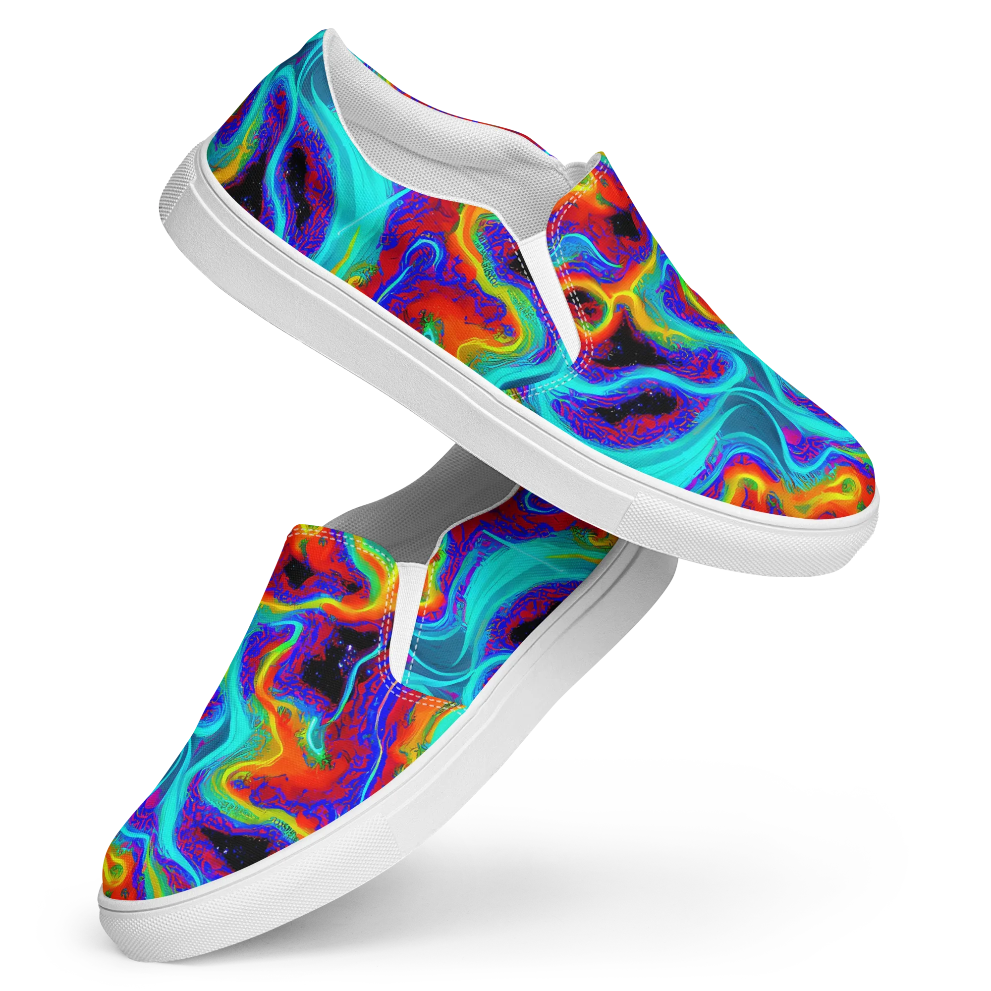 Sonic Waters on Women's Slip-On Canvas Shoes — Front