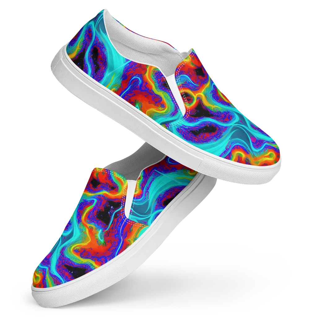 Sonic Waters on Women's Slip-On Canvas Shoes — Front