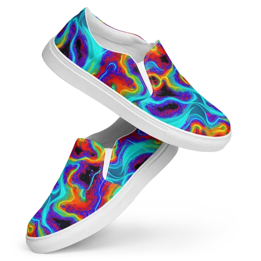 Sonic Waters on a Women's Slip-On Canvas Shoes