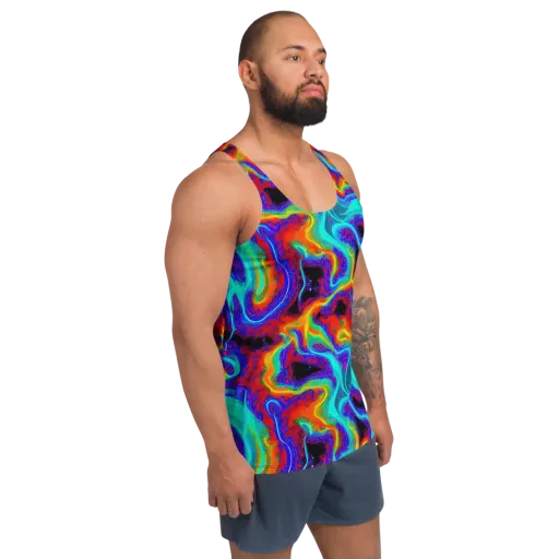 Sonic Waters on a Men's Tank Top