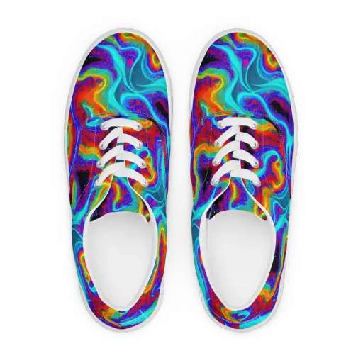 Sonic Waters on a Men's Lace-Up Canvas Shoes