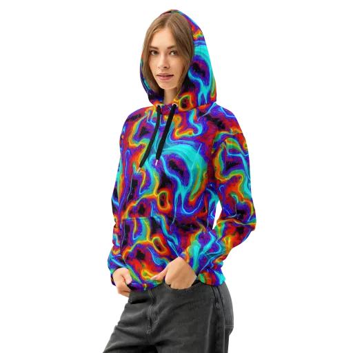 Sonic Waters on a Cotton Hoodie