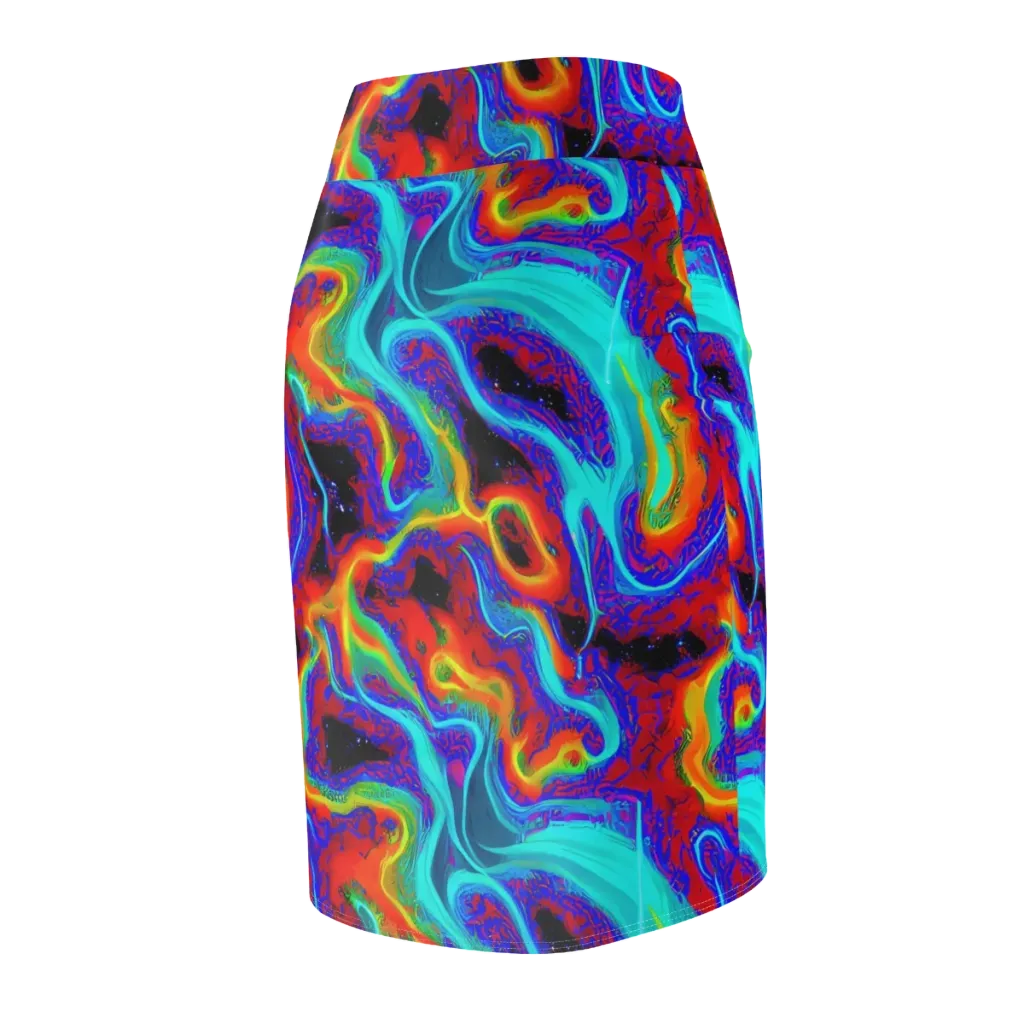 Sonic Waters on Pencil Skirt — Back Side