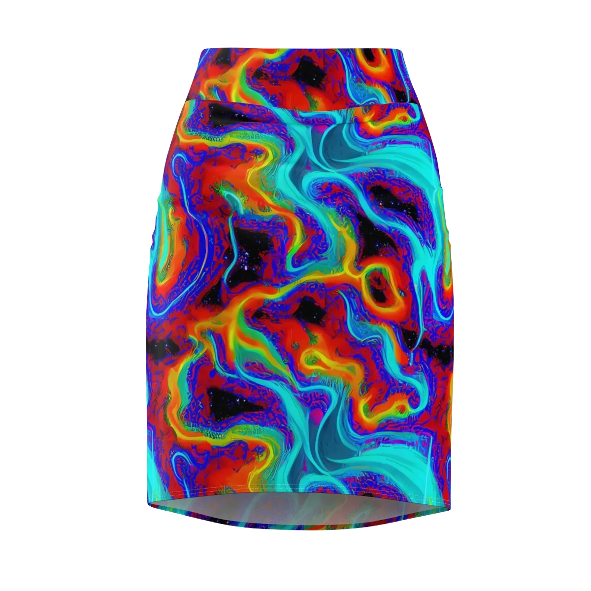 Sonic Waters on Pencil Skirt — Front