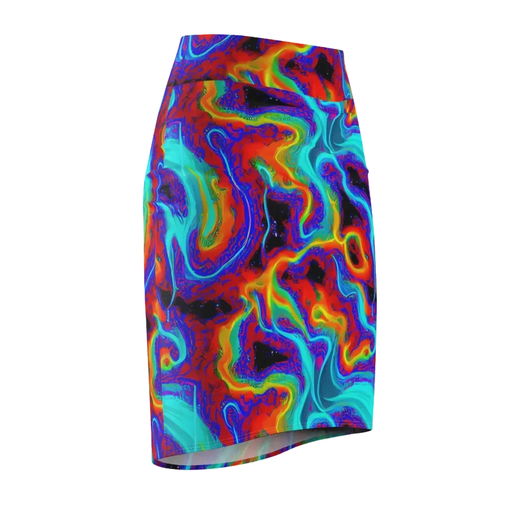 Sonic Waters on Pencil Skirt — Front Side