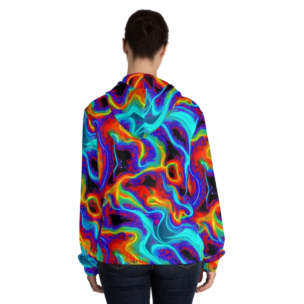 Sonic Waters on Women's Full-Zip Hoodie — Back On Person