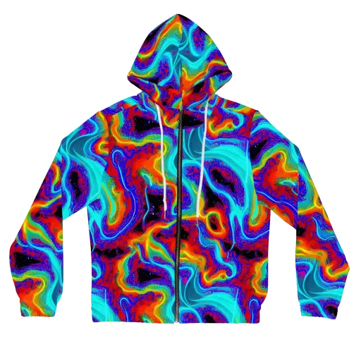 Sonic Waters on a Women's Full-Zip Hoodie