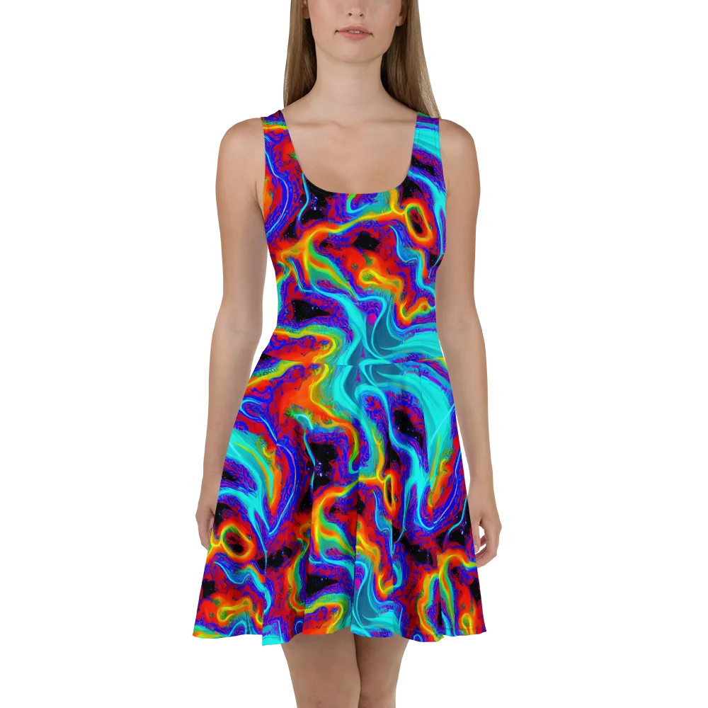Sonic Waters on Skater Dress — Front
