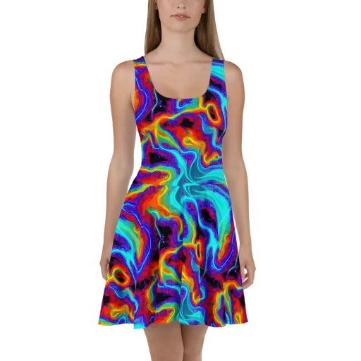 Sonic Waters on a Skater Dress
