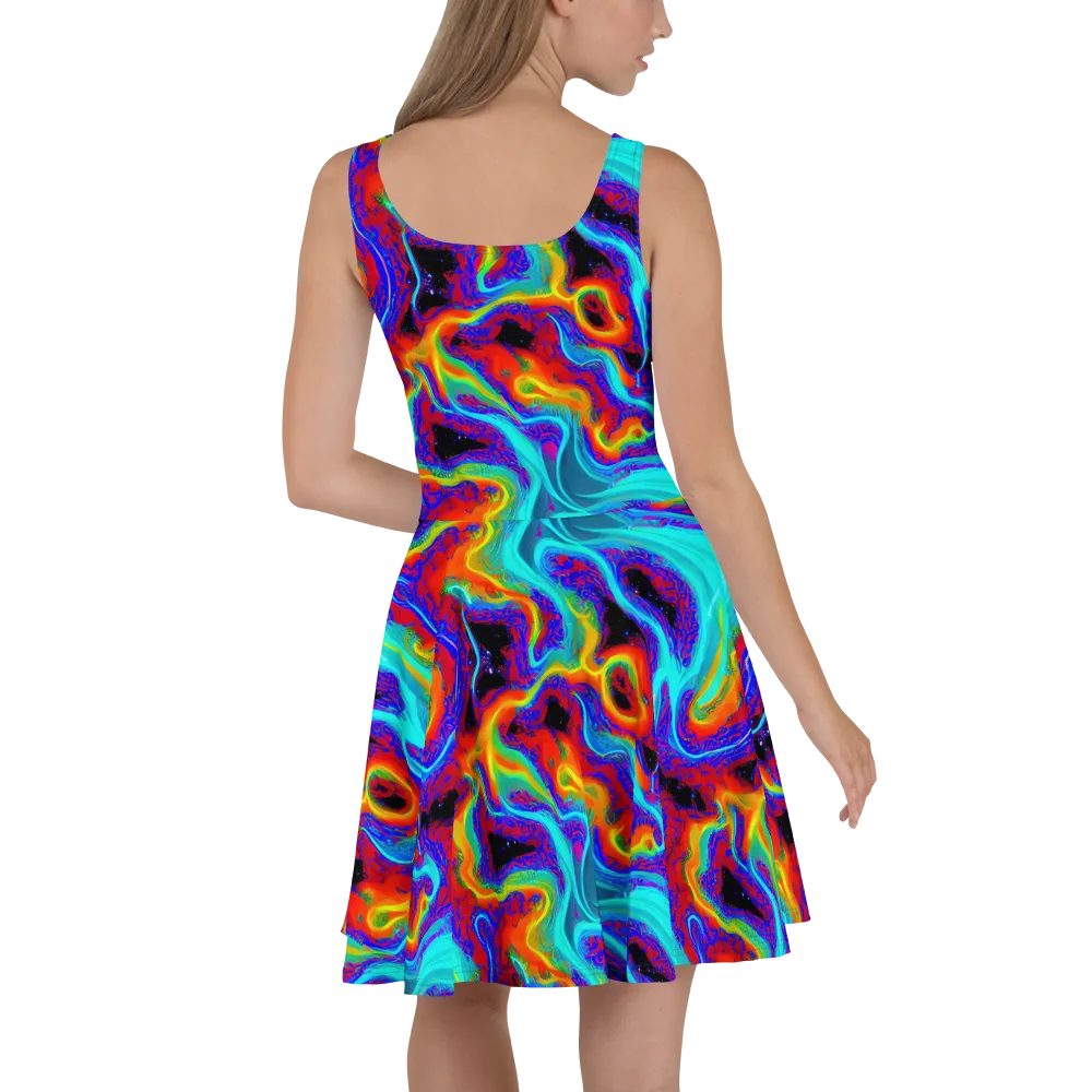 Sonic Waters on Skater Dress — Back