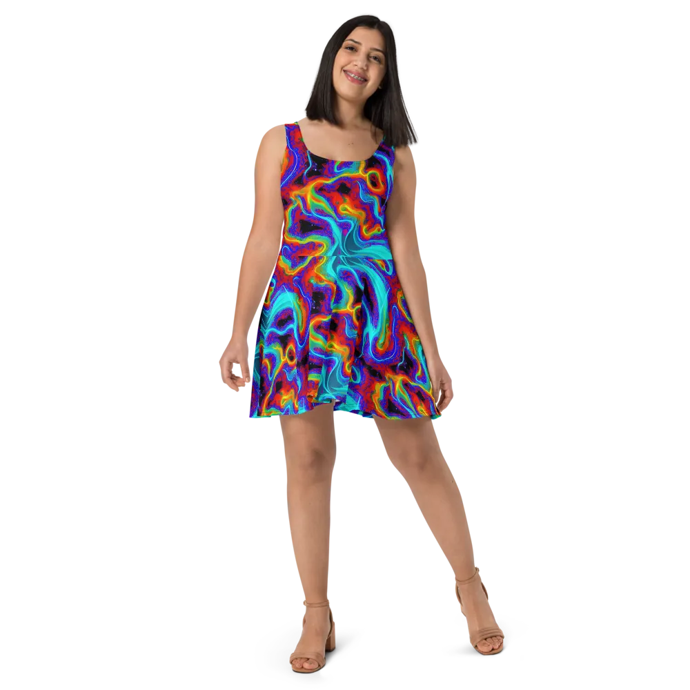 Sonic Waters on Skater Dress — Front