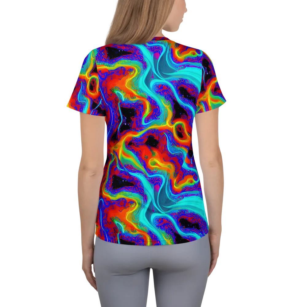 Sonic Waters on Women's Athletic T-Shirt — Back