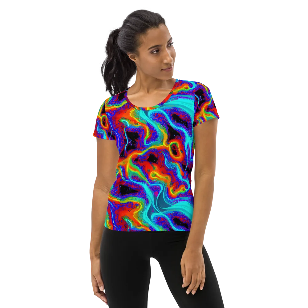 Sonic Waters on Women's Athletic T-Shirt — Front