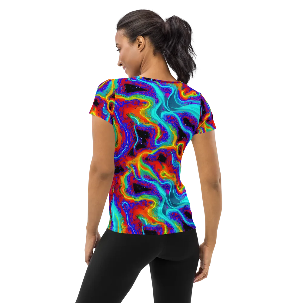 Sonic Waters on Women's Athletic T-Shirt — Back