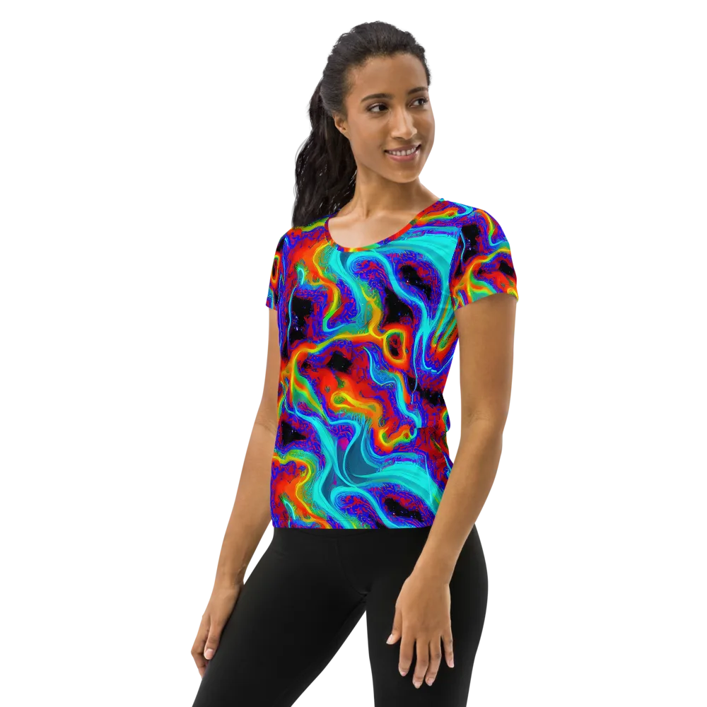 Sonic Waters on Women's Athletic T-Shirt — Left