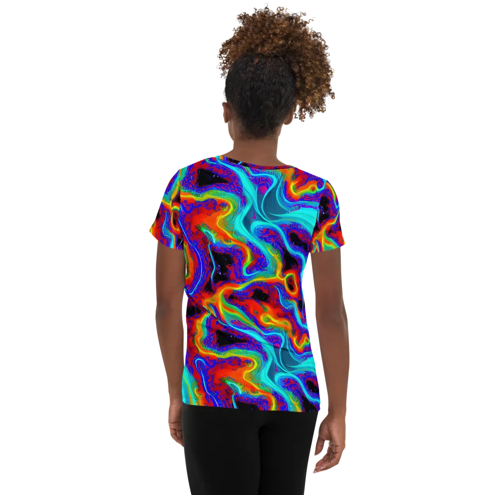 Sonic Waters on Women's Athletic T-Shirt — Back