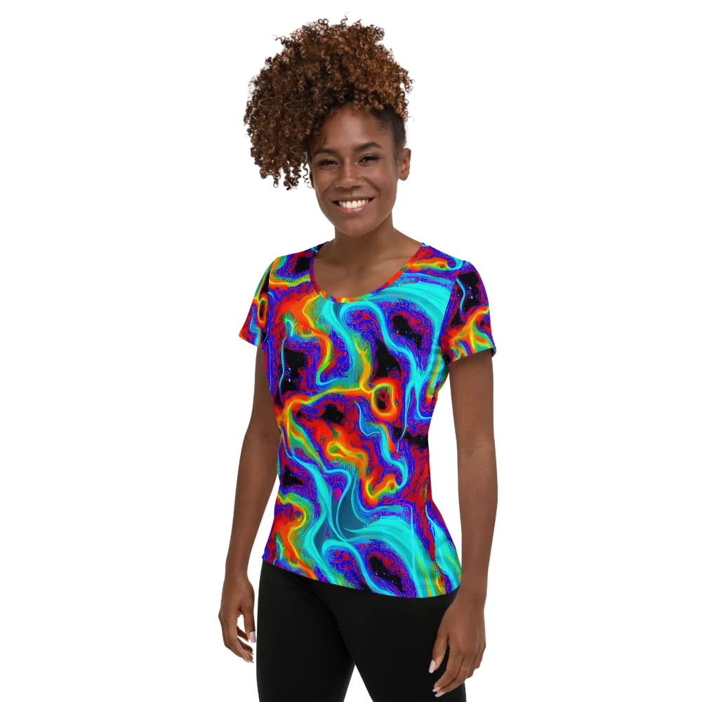 Sonic Waters on Women's Athletic T-Shirt — Left