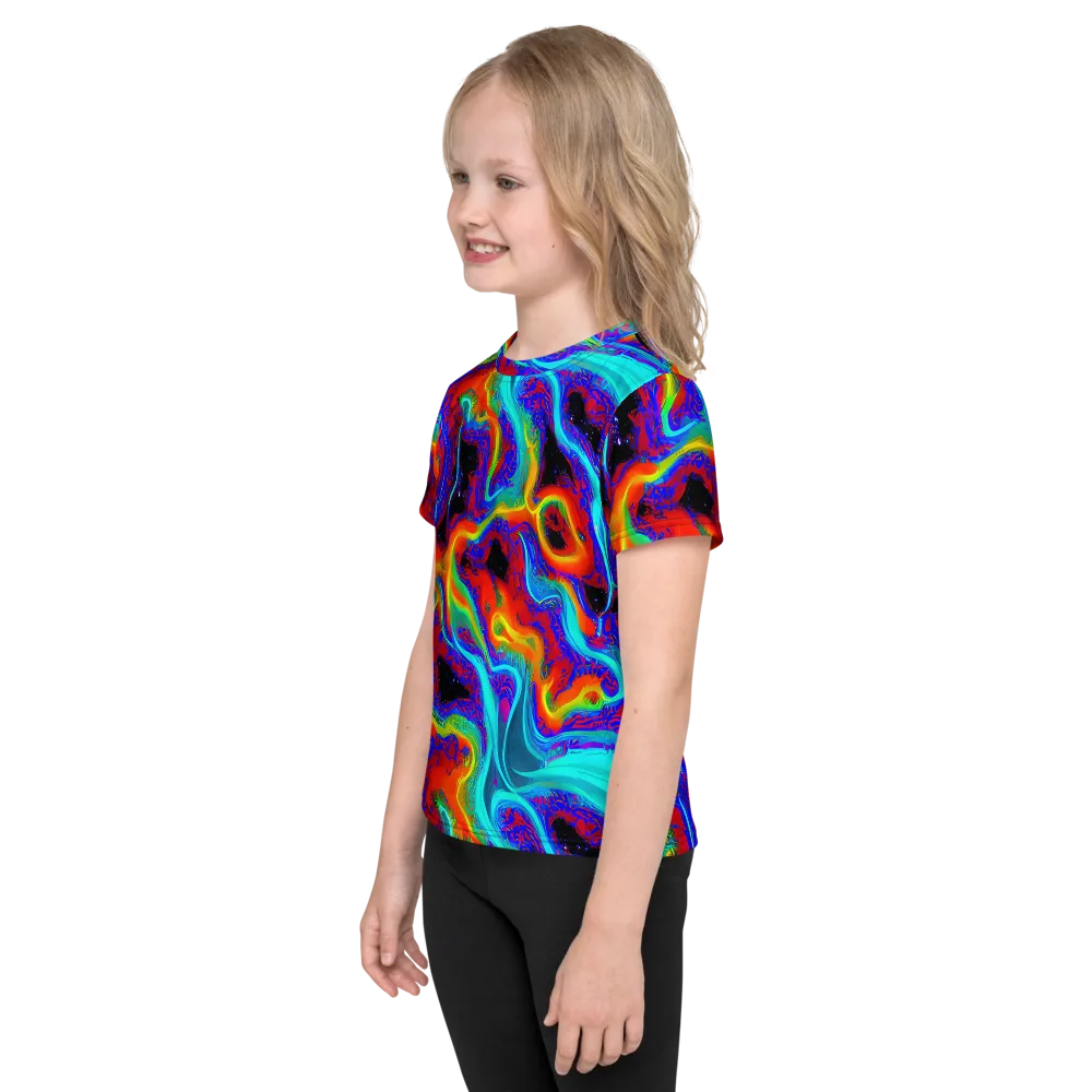 Sonic Waters on Kids Crew Neck T-Shirt — Left