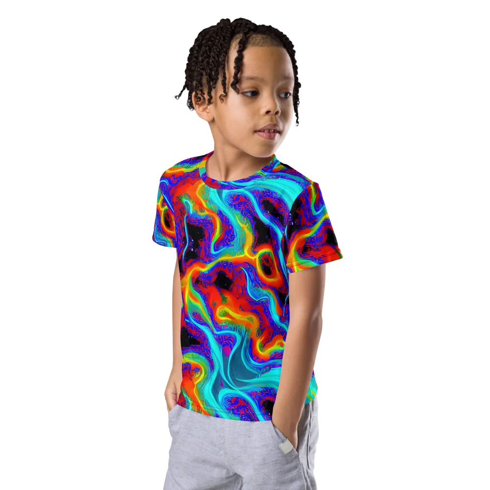 Sonic Waters on Kids Crew Neck T-Shirt — Left Front