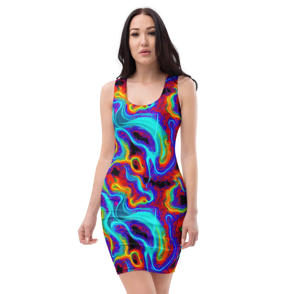 Sonic Waters on Bodycon Dress — Front