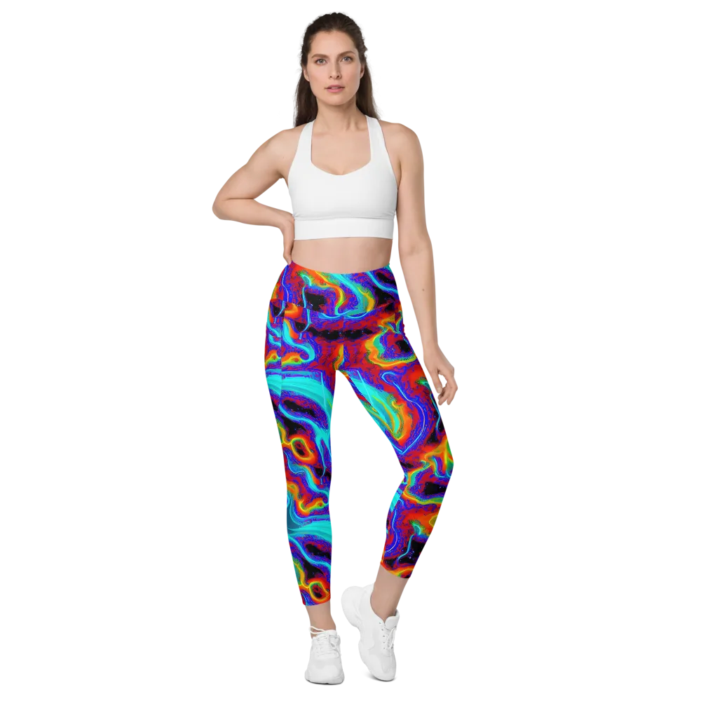 Sonic Waters on Leggings with Pockets — Front