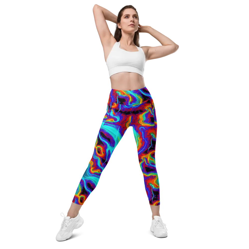 Sonic Waters on Leggings with Pockets — Front