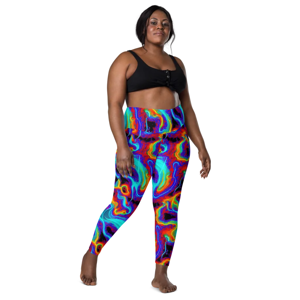 Sonic Waters on Leggings with Pockets — Front