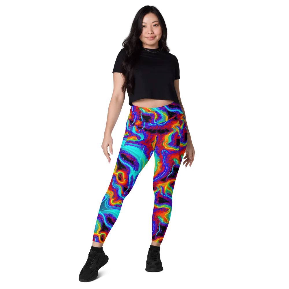 Sonic Waters on Leggings with Pockets — Front