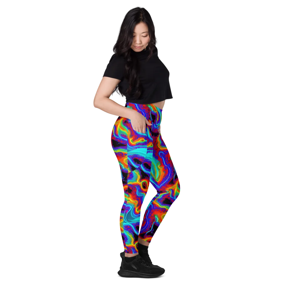 Sonic Waters on Leggings with Pockets — Right