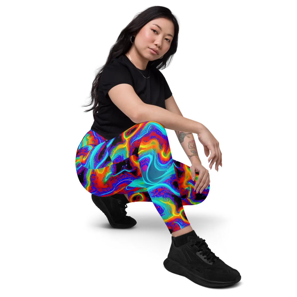 Sonic Waters on Leggings with Pockets — Right Front