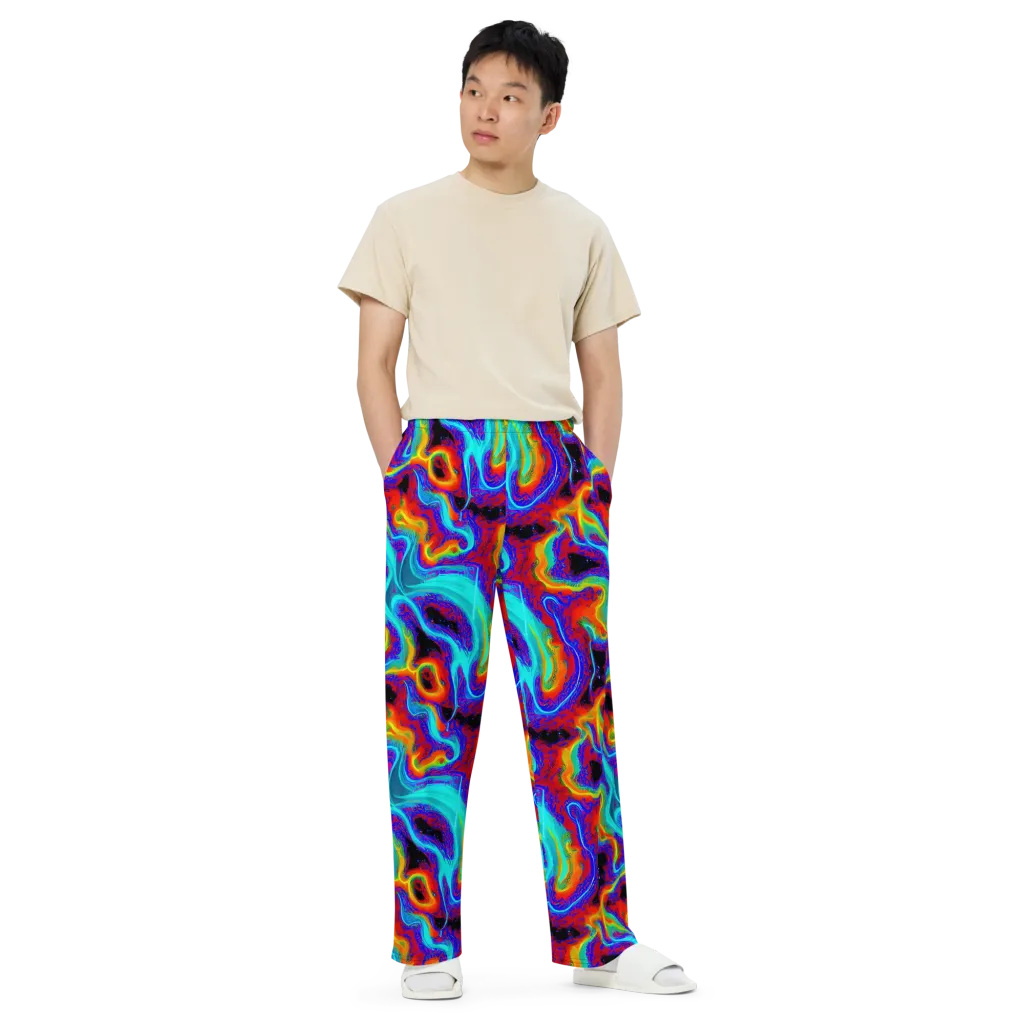 Sonic Waters on Wide-Leg Pants — Front