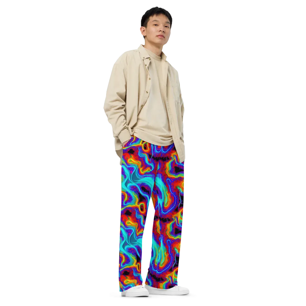 Sonic Waters on Wide-Leg Pants — Right Front