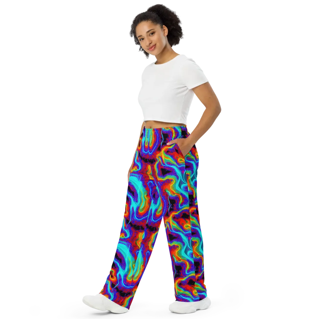 Sonic Waters on Wide-Leg Pants — Left Front