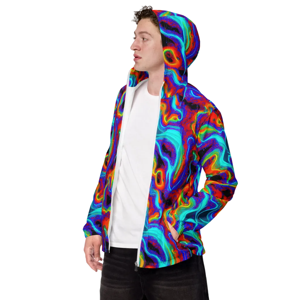 Sonic Waters on Men's Windbreaker — Left Front