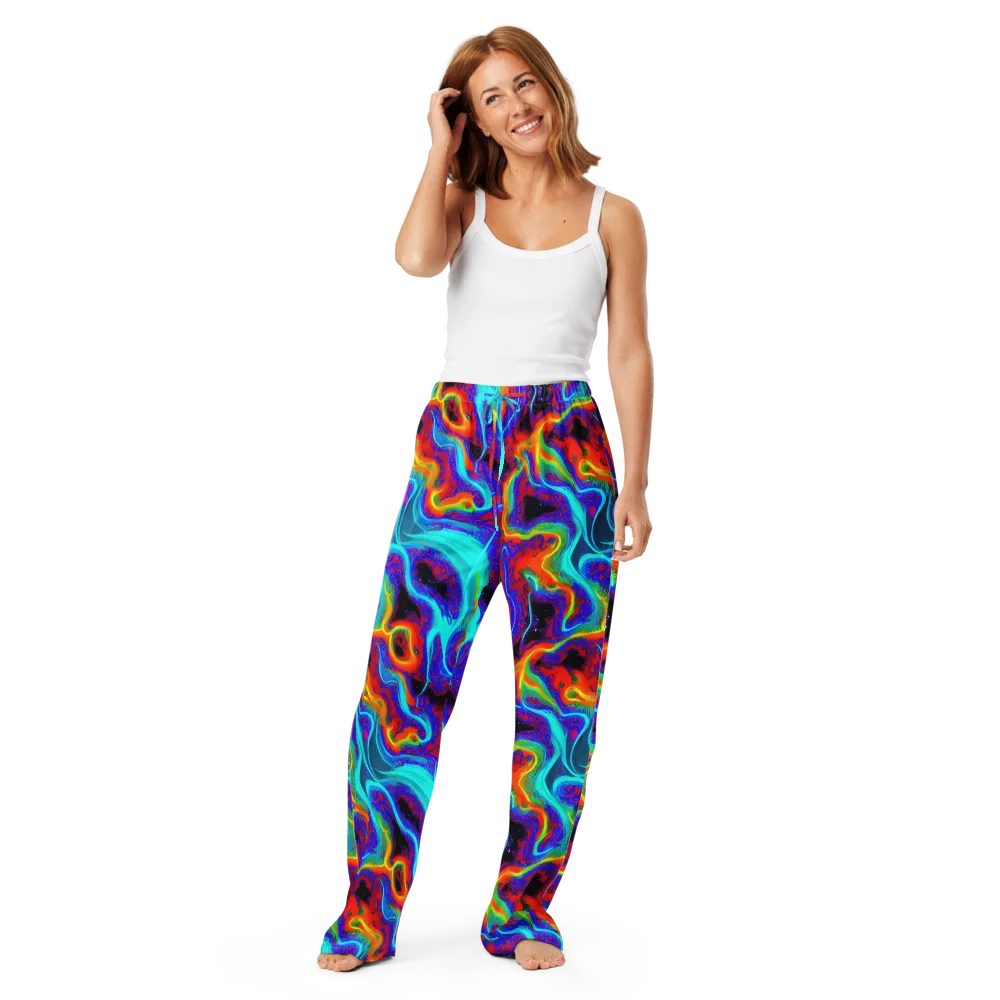 Sonic Waters on Women's Pajama Pants — Front