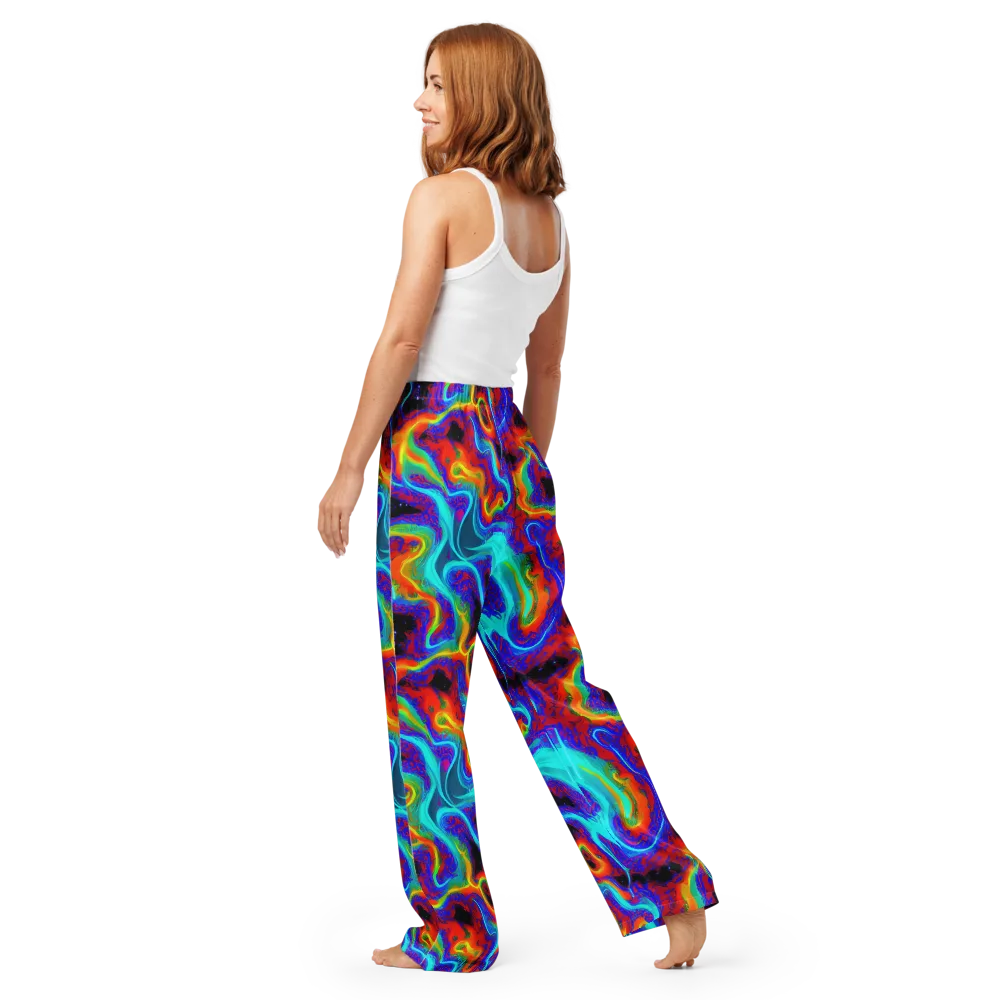 Sonic Waters on Women's Pajama Pants — Back