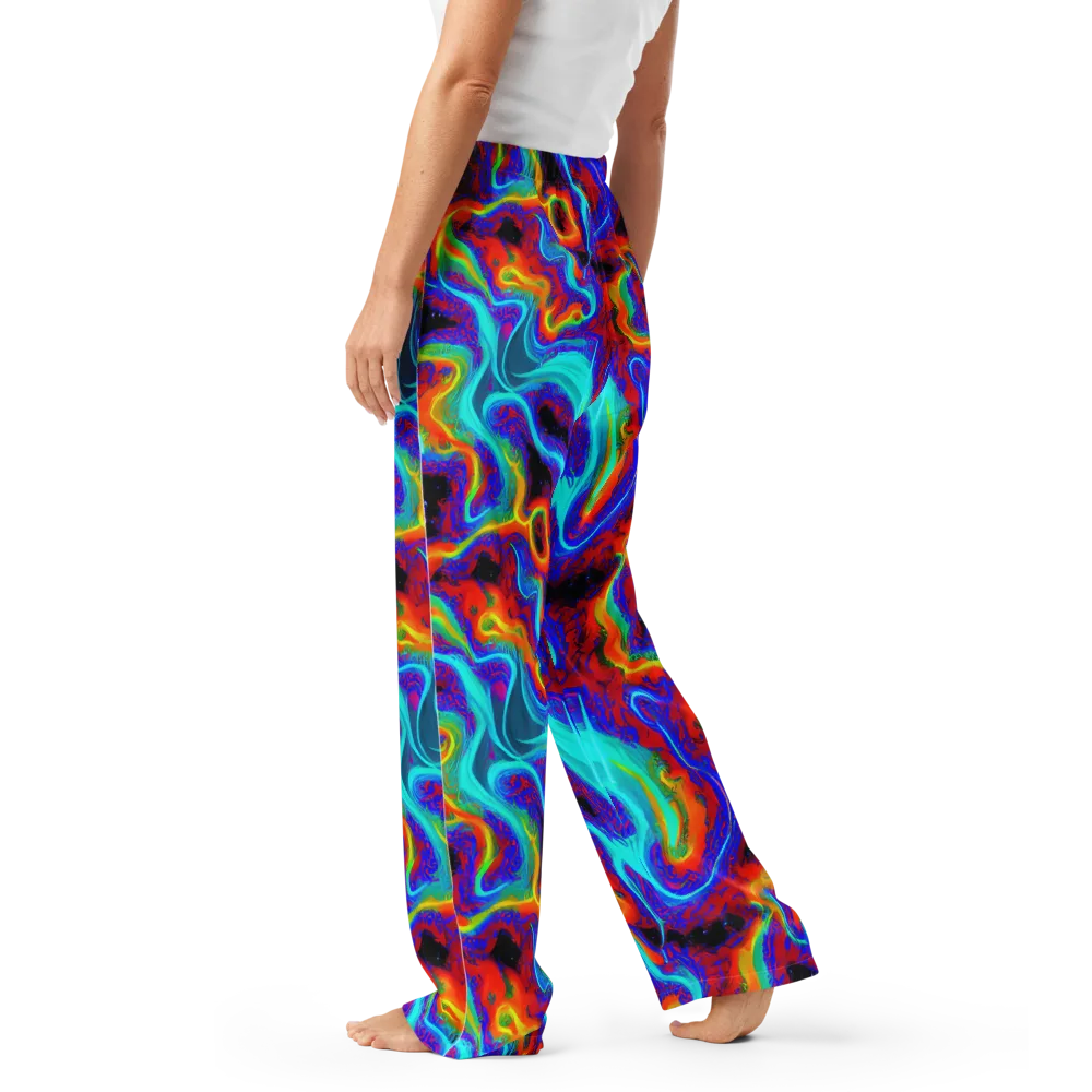 Sonic Waters on Women's Pajama Pants — Left