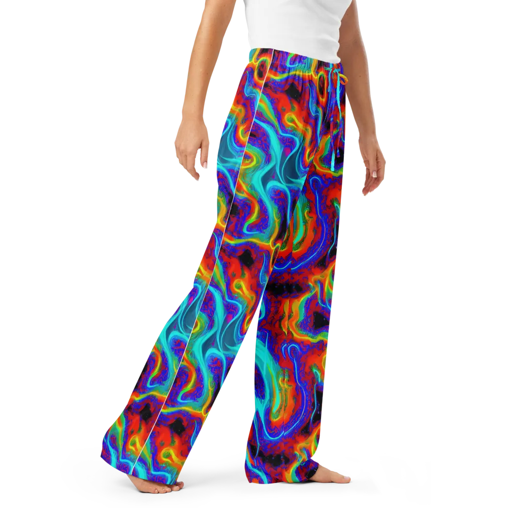 Sonic Waters on Women's Pajama Pants — Right Front