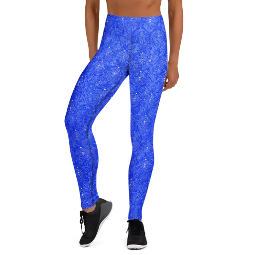 Azure Filigree on a Yoga Leggings