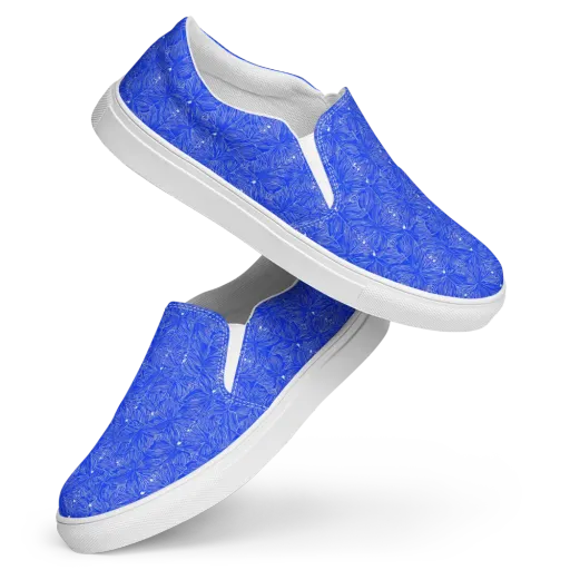 Azure Filigree on a Women's Slip-On Canvas Shoes