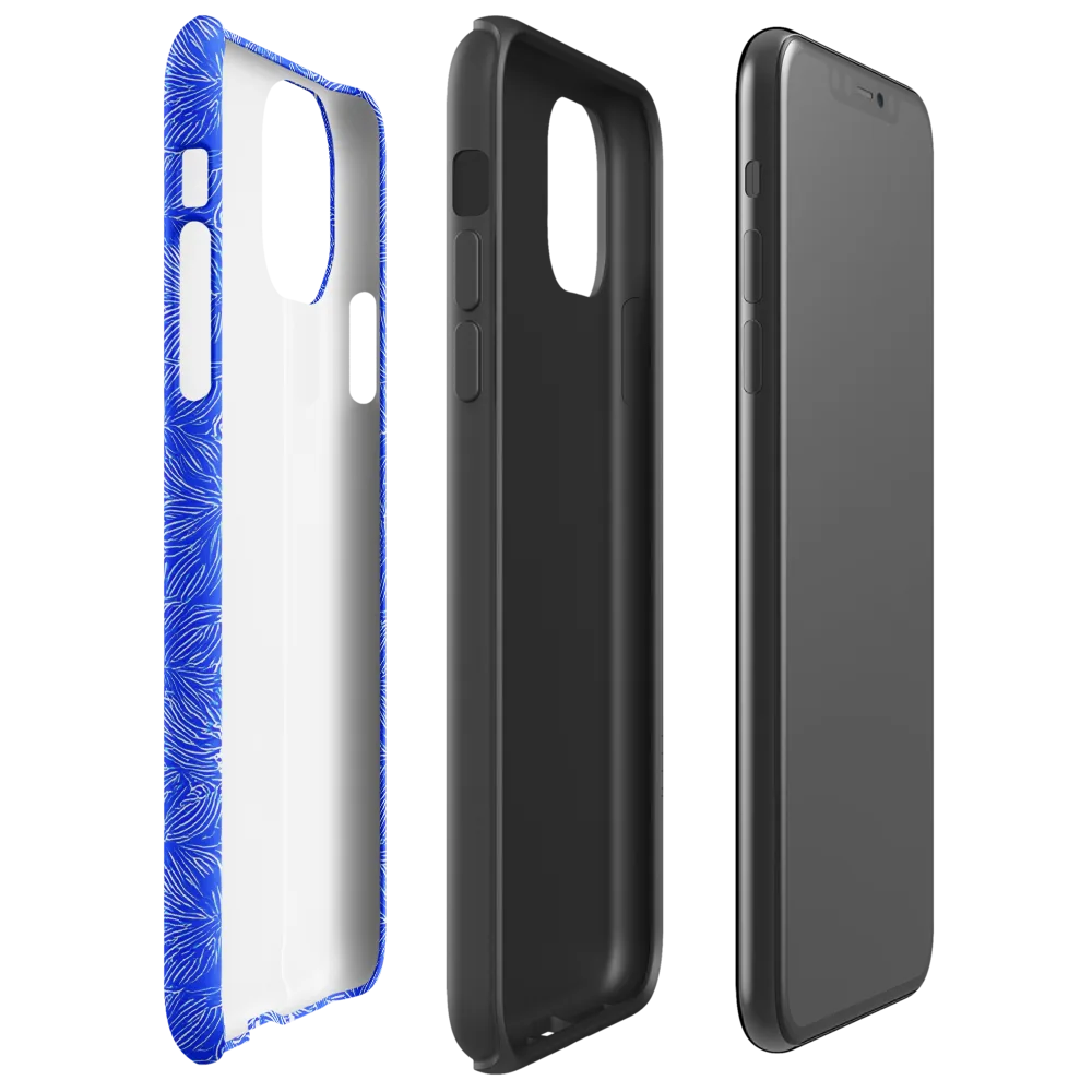 Azure Filigree on Tough Case for iPhone® — Right