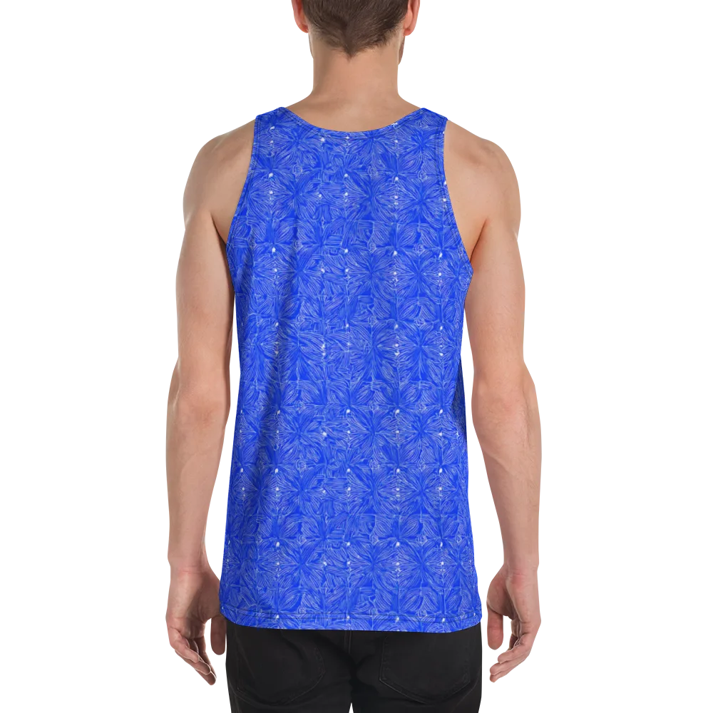 Azure Filigree on Men's Tank Top — Back