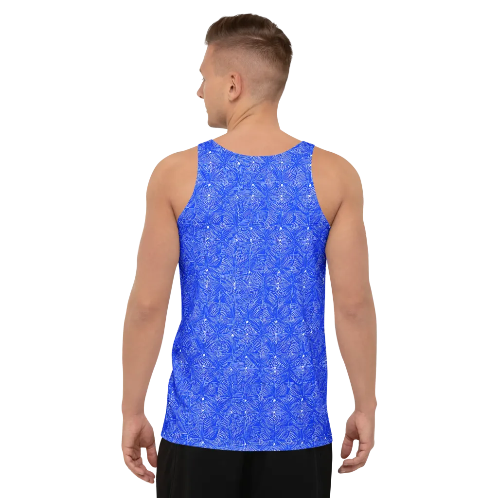 Azure Filigree on Men's Tank Top — Back