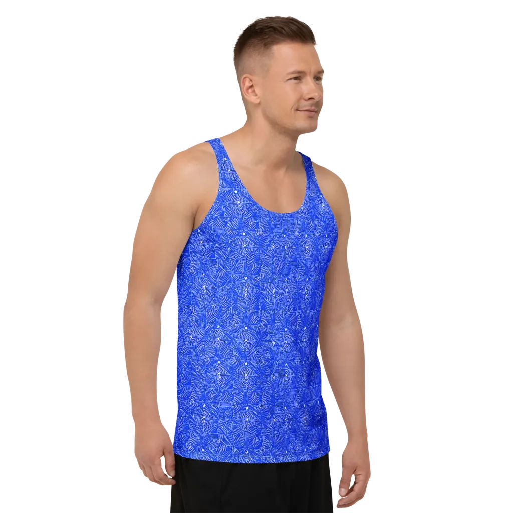 Azure Filigree on Men's Tank Top — Right Front