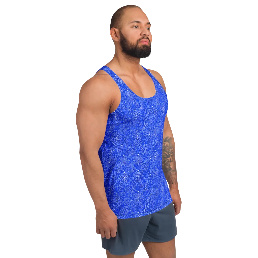 Azure Filigree on Men's Tank Top — Right Front