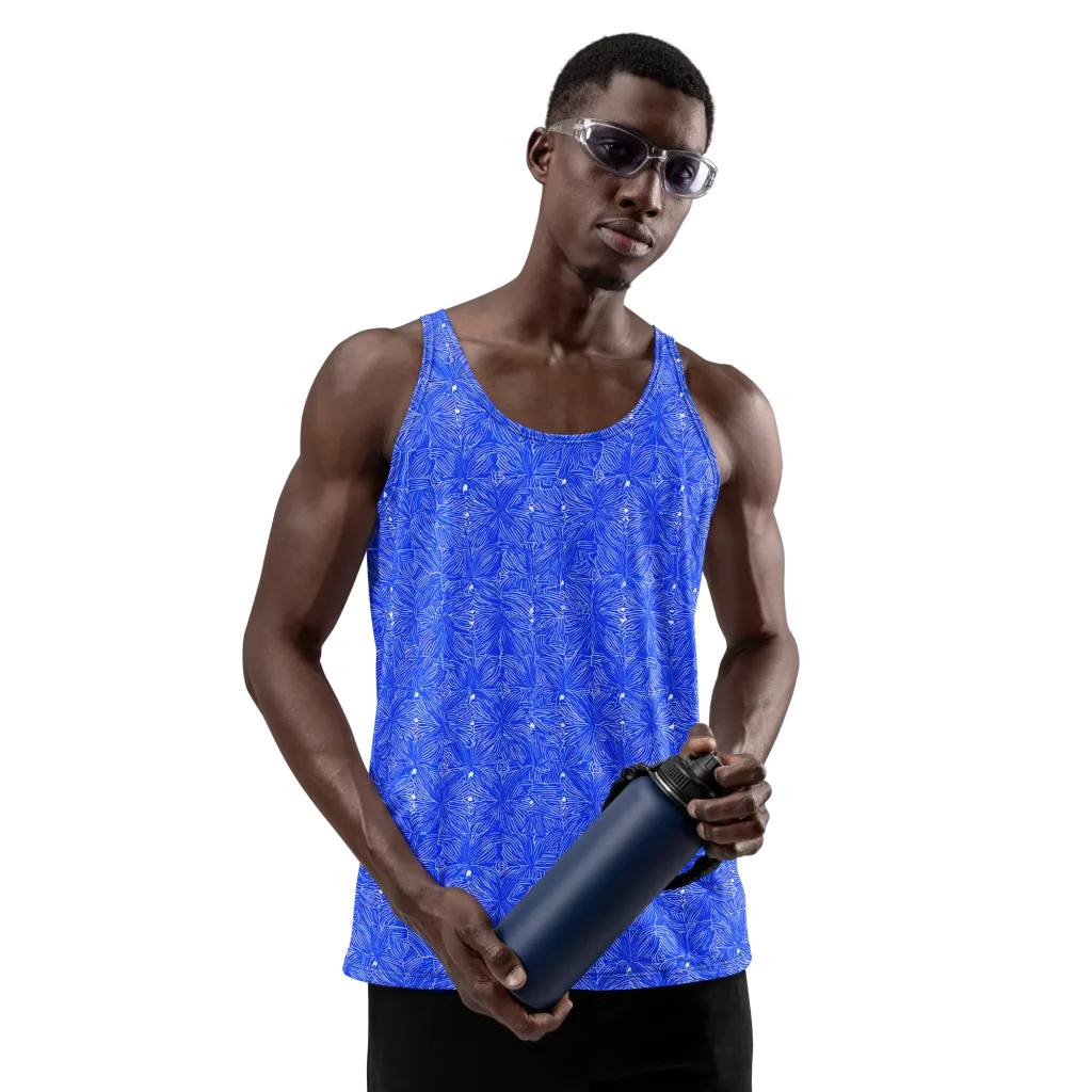 Azure Filigree on Men's Tank Top — Front