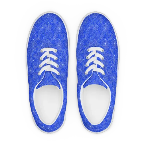 Azure Filigree on a Men's Lace-Up Canvas Shoes
