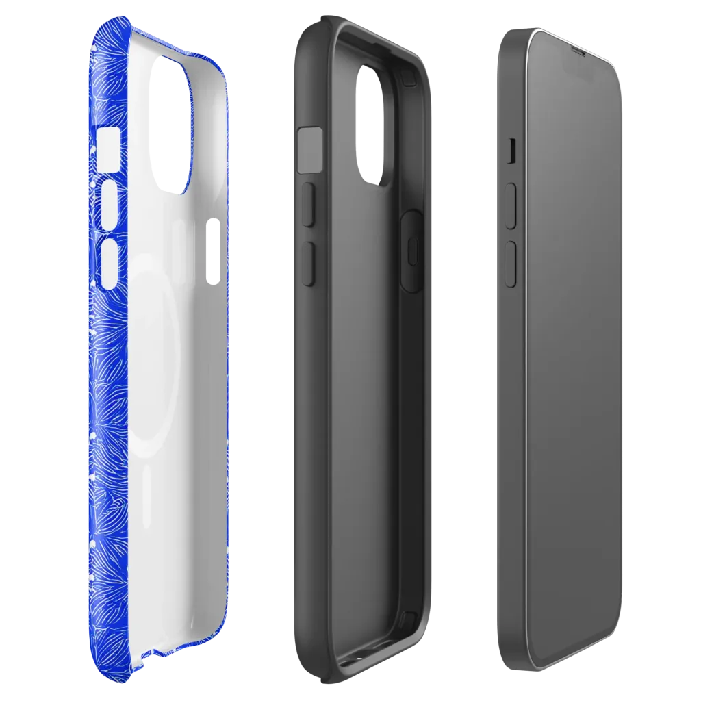 Azure Filigree on MagSafe Tough Case for iPhone® — Front