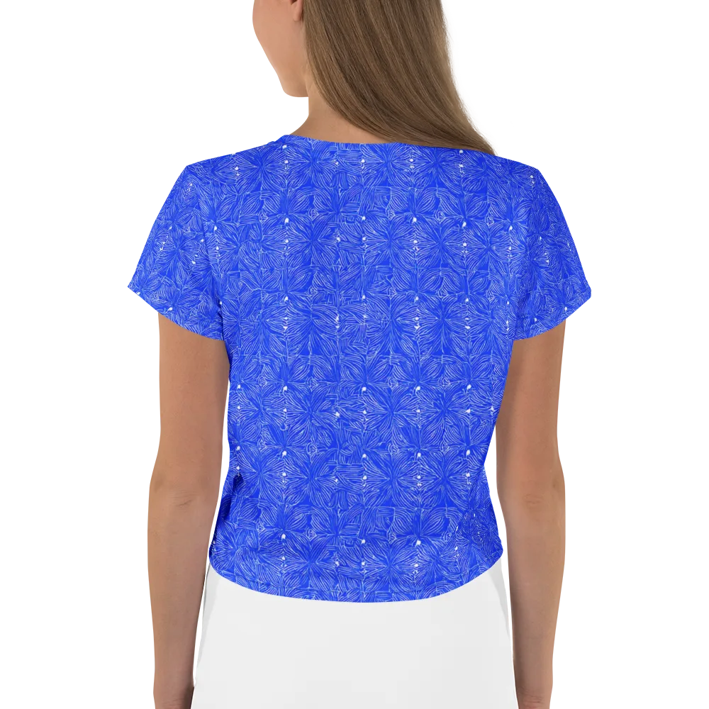 Azure Filigree on Crop Tee — Back