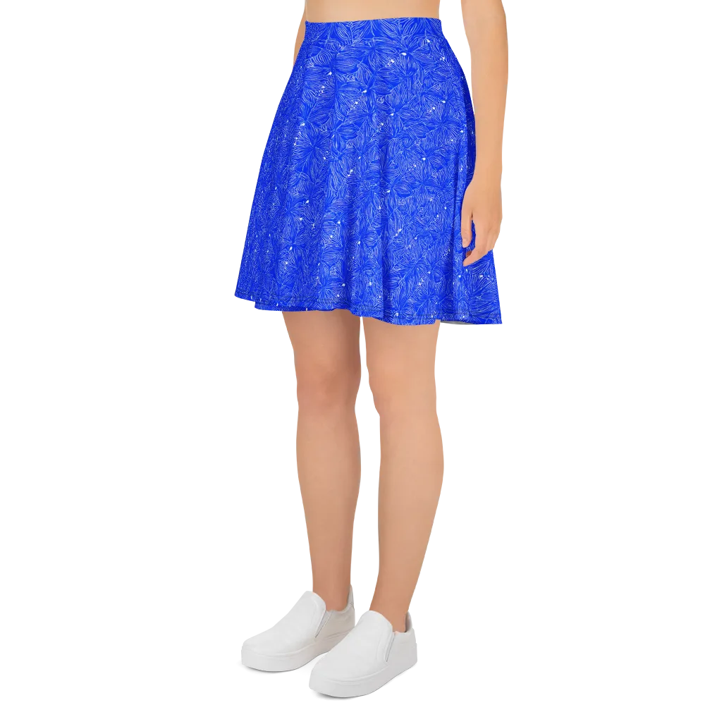 Azure Filigree on Skater Skirt — Left